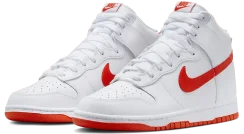 Nike Dunk High White Picante Red