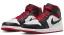 Jordan 1 Mid Black Toe White Gym Red