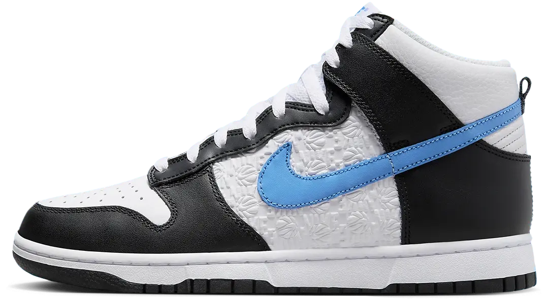 Nike Dunk High Retro FLC Black University Blue White | Bettonera